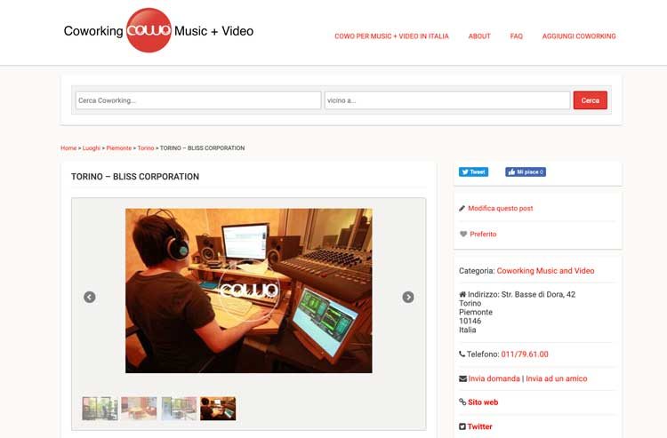Music and Video Coworking Torino